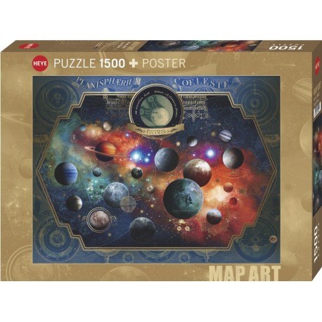 Puzzle Mundo Espacial, 1500 pz. Puzzle Vertical. Marca Heye. Ref: 30001.