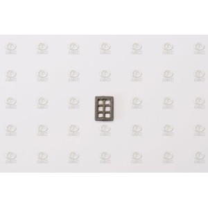 Ventana metálica de 6 orificios, 6,5x8,8 mm. 4uds. Marca Amati. Ref: 5100/06, 510006. 2