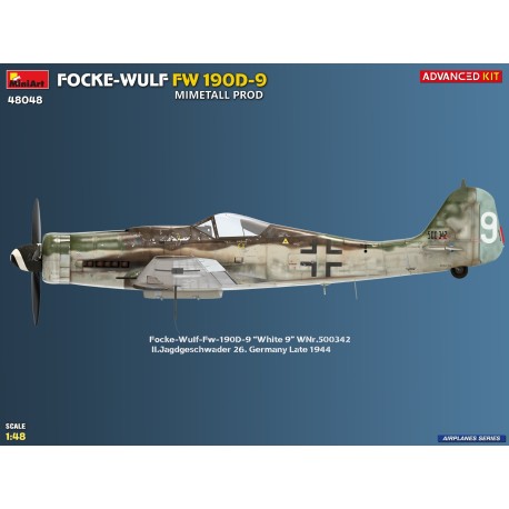 MAQUETA AVIÓN FOCKE-WULF FW 190D-9. MIMETALL PROD. ADVANCED KIT. Escala 1:48. Marca Miniart. Ref: 48048.