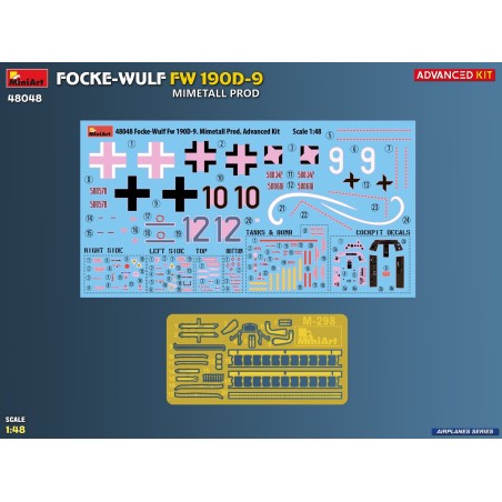 MAQUETA AVIÓN FOCKE-WULF FW 190D-9. MIMETALL PROD. ADVANCED KIT. Escala 1:48. Marca Miniart. Ref: 48048.