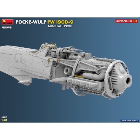MAQUETA AVIÓN FOCKE-WULF FW 190D-9. MIMETALL PROD. ADVANCED KIT. Escala 1:48. Marca Miniart. Ref: 48048.