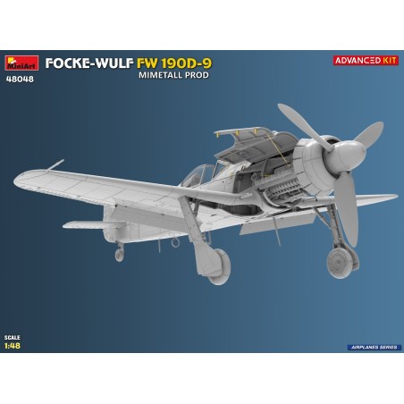 MAQUETA AVIÓN FOCKE-WULF FW 190D-9. MIMETALL PROD. ADVANCED KIT. Escala 1:48. Marca Miniart. Ref: 48048.