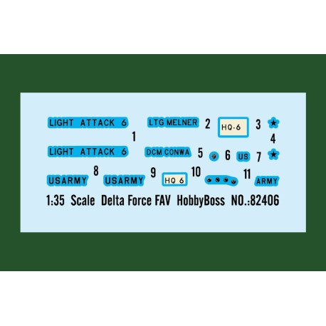 Vehículo militar en maqueta, Delta Force FAV. Escala 1:35. Marca Hobby Boss. Ref: 82406.