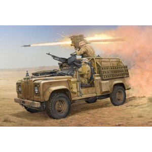 Vehículo militar en maqueta, Land Rover WMIK with MILAN ATGM. Escala 1:35. Marca Hobby Boss. Ref: 82447.