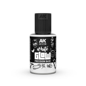 BASE BLANCA GLOW DE PRECISIÓN, de Enamel. Bote de 30 ml. Marca AK Interactive. Ref: AK12108.
