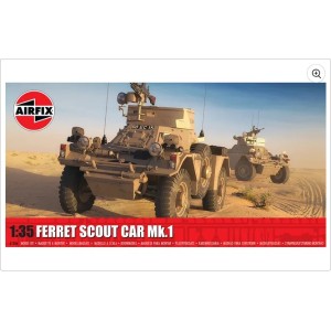 Vehículo militar, Ferret Scout Car Mk.1. Maqueta para montar. Escala 1:35. Marca Airfix. Ref: A1386.