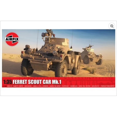 Vehículo militar, Ferret Scout Car Mk.1. Maqueta para montar. Escala 1:35. Marca Airfix. Ref: A1386.