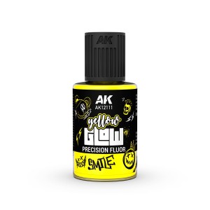 PINTURA GLOW AMARILLO FLUOR DE PRECISIÓN. Bote de 30 ml. Marca AK Interactive. Ref: AK12111.