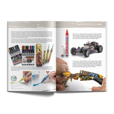 LIBRO Técnicas de Pintar - AK LEARNING 19: MARKERS EN MODELISMO. EN ESPAÑOL. Marca AK Interactive. Ref: AK547.
