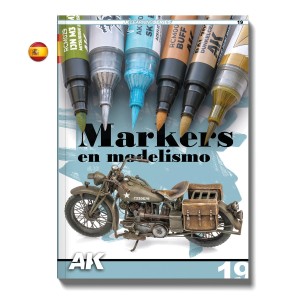 LIBRO Técnicas de Pintar - AK LEARNING 19: MARKERS EN MODELISMO. EN ESPAÑOL. Marca AK Interactive. Ref: AK547.