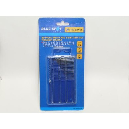Estuche de 20 brocas de 0,3 mm a 1,6 mm. Marca ociomodell.