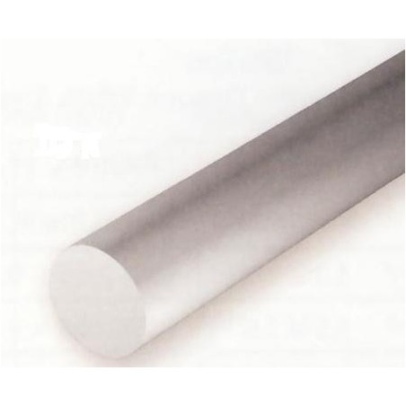 Conjunto de 4 Varillas Blancas de Estireno, Diametro 3,20 mm, 350 mm. Marca Evergreen. Ref: 214.