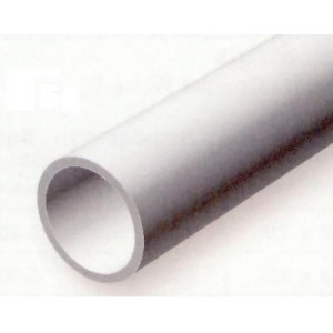 Conjunto de 2 Tubos Redondos Huecos de Estireno, Diametro Ext. 11,1 mm, 350 mm. Marca Evergreen. Ref: 234