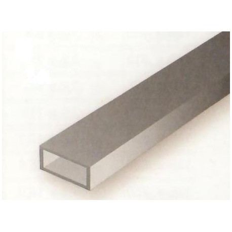 Conjunto de 3 Perfiles de T. Rectangular Hueco de Estireno, A: 3,20, E: 6,30 mm. Marca Evergreen. Ref: 257.