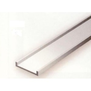 Conjunto de 4 Perfiles en " U "de Estireno, 2,50 x 1,10 mm. Marca Evergreen. Ref: 263.