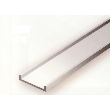 Conjunto de 3 Perfiles en " U "de Estireno, 7,90 x 2,40 mm. Marca Evergreen. Ref: 268