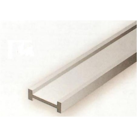Conjunto de 4 Perfiles en " I "de Estireno, 2,50 x 1,50 mm. Marca Evergreen. Ref: 273.