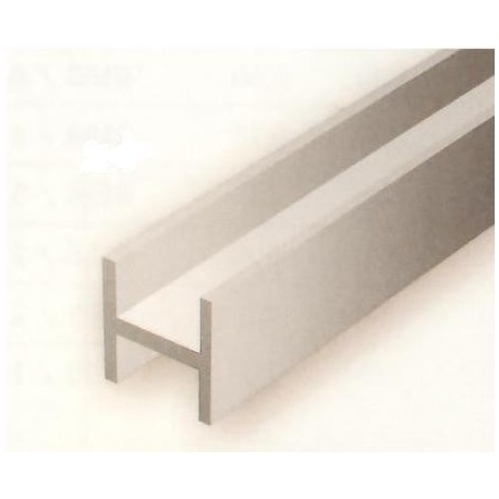 Conjunto de 3 Perfiles en " H "de Estireno, 4,00 x 3,70 mm. Marca Evergreen. Ref: 285.