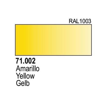 Acrilico Model Air Amarillo Medio. Bote 17 ml. Marca Vallejo. Ref: 71.002.