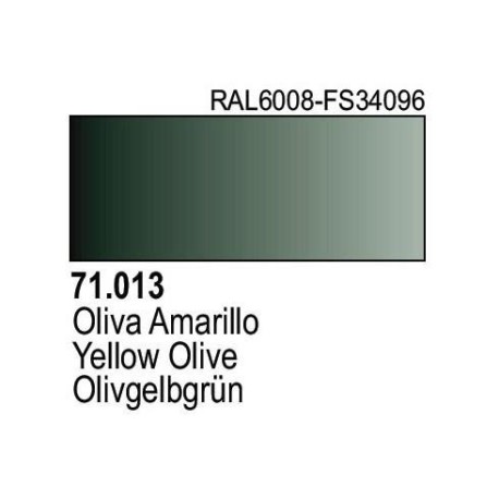 Acrilico Model Air Oliva Amarillo. Bote 17 ml. Marca Vallejo. Ref: 71.013.