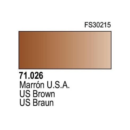 Acrilico Model Air Marron USA. Bote 17 ml. Marca Vallejo. Ref: 71.026.