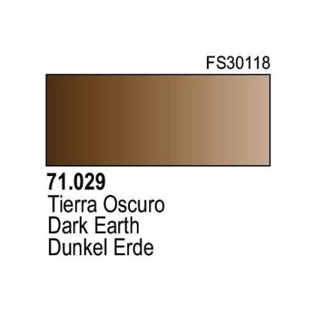 Acrilico Model Air Tierra Oscura. Bote 17 ml. Marca Vallejo. Ref: 71.029.