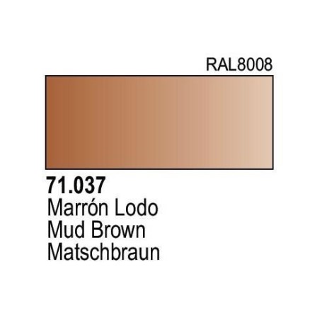 Acrilico Model Air Marron Lodo. Bote 17 ml. Marca Vallejo. Ref: 71.037.
