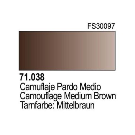 Acrilico Model Air Camuflaje Pardo Medio. Bote 17 ml. Marca Vallejo. Ref: 71.038.