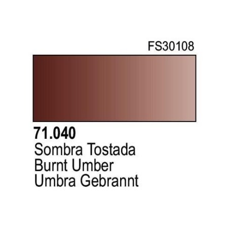 Acrilico Model Air Sombra Tostada. Bote 17 ml. Marca Vallejo. Ref: 71.040.