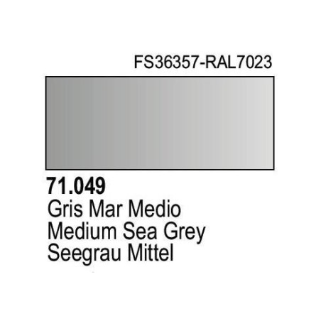 Acrilico Model Air Gris Mar Medio. Bote 17 ml. Marca Vallejo. Ref: 71.049.