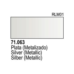 Acrilico Model Air Plata metalizada. Bote 17 ml. Marca Vallejo. Ref: 71.063, 71063. 2