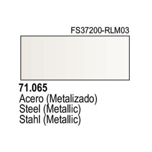 Acrilico Model Air Acero Metalizado. Bote 17 ml. Marca Vallejo. Ref: 71.065.