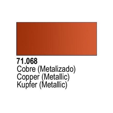 Acrilico Model Air Cobre Metalizado. Bote 17 ml. Marca Vallejo. Ref: 71.068.