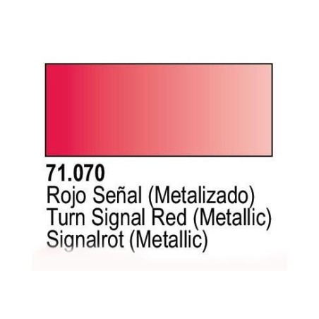 Acrilico Model Air Rojo Señal Metalizado. Bote 17 ml. Marca Vallejo. Ref: 71.070.