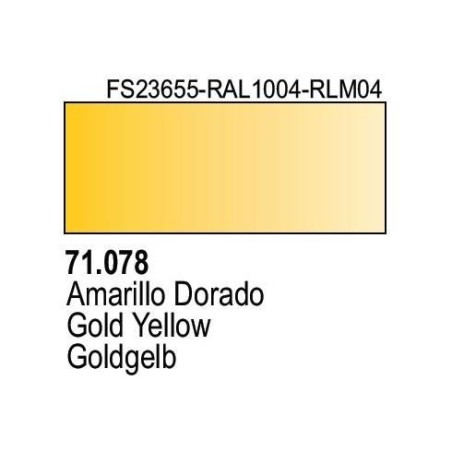 Acrilico Model Air Gelb RLM04. Bote 17 ml. Marca Vallejo. Ref: 71.078.