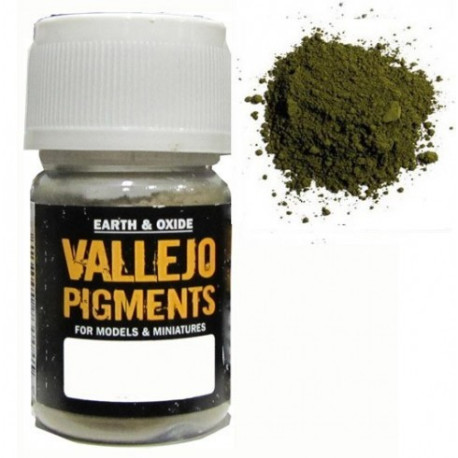 Pigmento Verde Oxido de Cromo. Bote 30 ml. Marca Vallejo. Ref: 73.112.