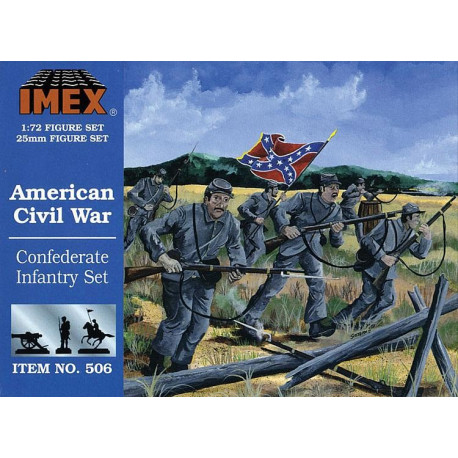 Set Infanteria Confederada Americana. Escala 1:72. Marca Imex. Ref: IM506.