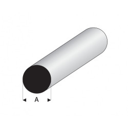 Varilla Maciza Blanca de Estireno, Diámetro 1,25 mm y largo 330 mm. Marca Maquett. Ref: 400-51/3.