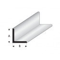 Perfíl en " L " de Estireno Blanco, A: 1.5 mm, B: 1.5 mm, L: 330 mm. Marca Maquett. Ref: 416-51/3.
