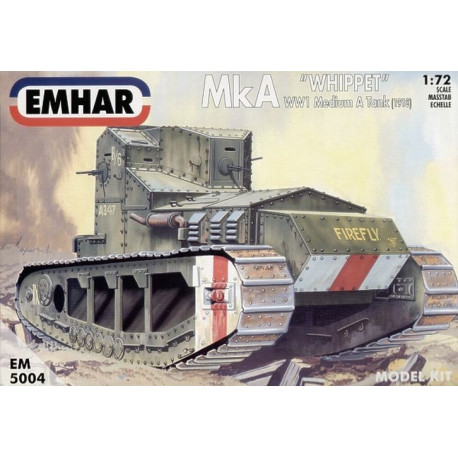 Tanque Mk A "WHIPPET" WWI, medium Tank. Escala 1:72. Marca Emhar. Ref: EM5004.