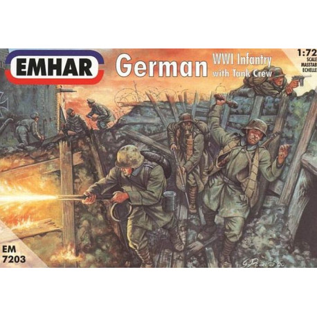 German Infantry y Tank Crew WWI Figuras . Escala 1:72. Marca Emhar. Ref: EM7203.