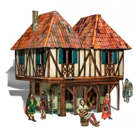 Casa Señorial. Puzzle 3D de Montaje. Serie Medieval. Marca Clever Paper. Ref: 14282.