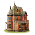 Casa de muñecas Victoriana. Puzzle 3D de Montaje. Serie de casas de muñecas. Marca Clever Paper. Ref: 14283.