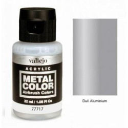Acrilico Metal color, Aluminio mate. Bote 32 ml. Marca Vallejo. Ref: 77.717, 77717.