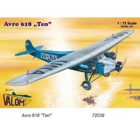 Set avión Avro 618 "Ten". Escala 1:72. Marca Valom. Ref: 72039.