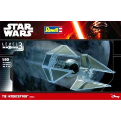 Tie Interceptor, Star Wars. Escala 1:90. Marca revell. Ref: 03603.