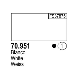 Acrilico Model Color, Blanco, ( 001 ). Bote 17 ml. Marca Vallejo. Ref: 70.951, 70951.
