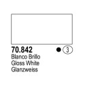 Acrilico Model Color, Blanco brillo, ( 003 ). Bote 17 ml. Marca Vallejo. Ref: 70.842.