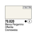 Acrilico Model Color, Blanco pergamino, ( 004 ). Bote 17 ml. Marca Vallejo. Ref: 70.820.