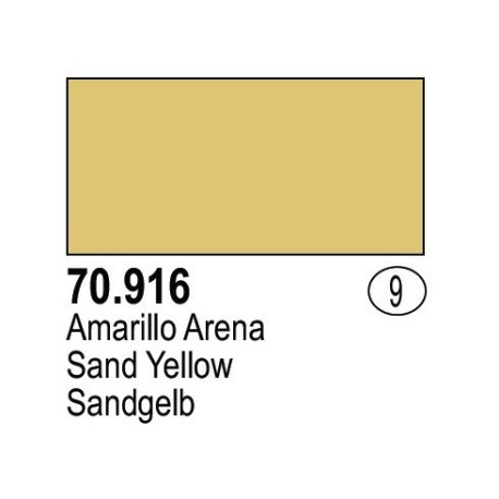 Acrilico Model Color, Amarillo arena, ( 009 ). Bote 17 ml. Marca Vallejo. Ref: 70.916.